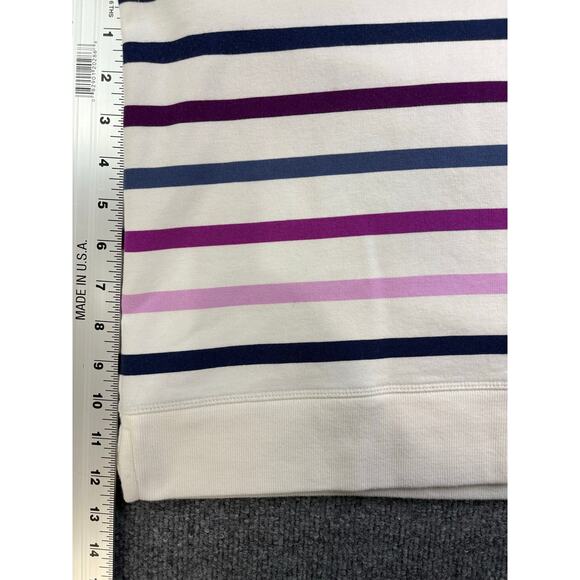 Talbots Rugby style striped cropped long sleeve shirt Size S/P - Picture 4 of 6